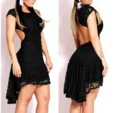 Vestido mullet, renda,festa. Cod. 027